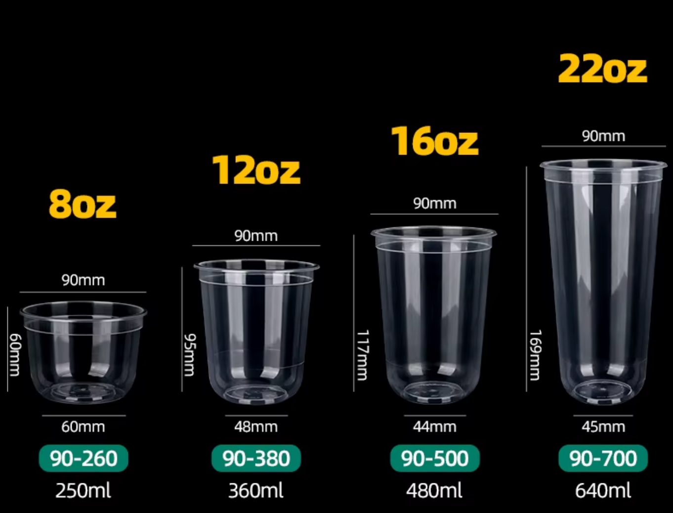 Vaso Transparente SipWise -  PET Reciclable