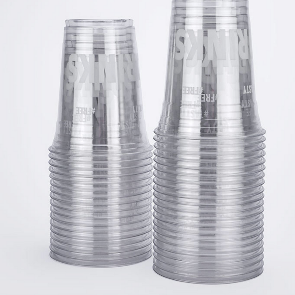 Vaso Transparente Plano - PET Reciclable