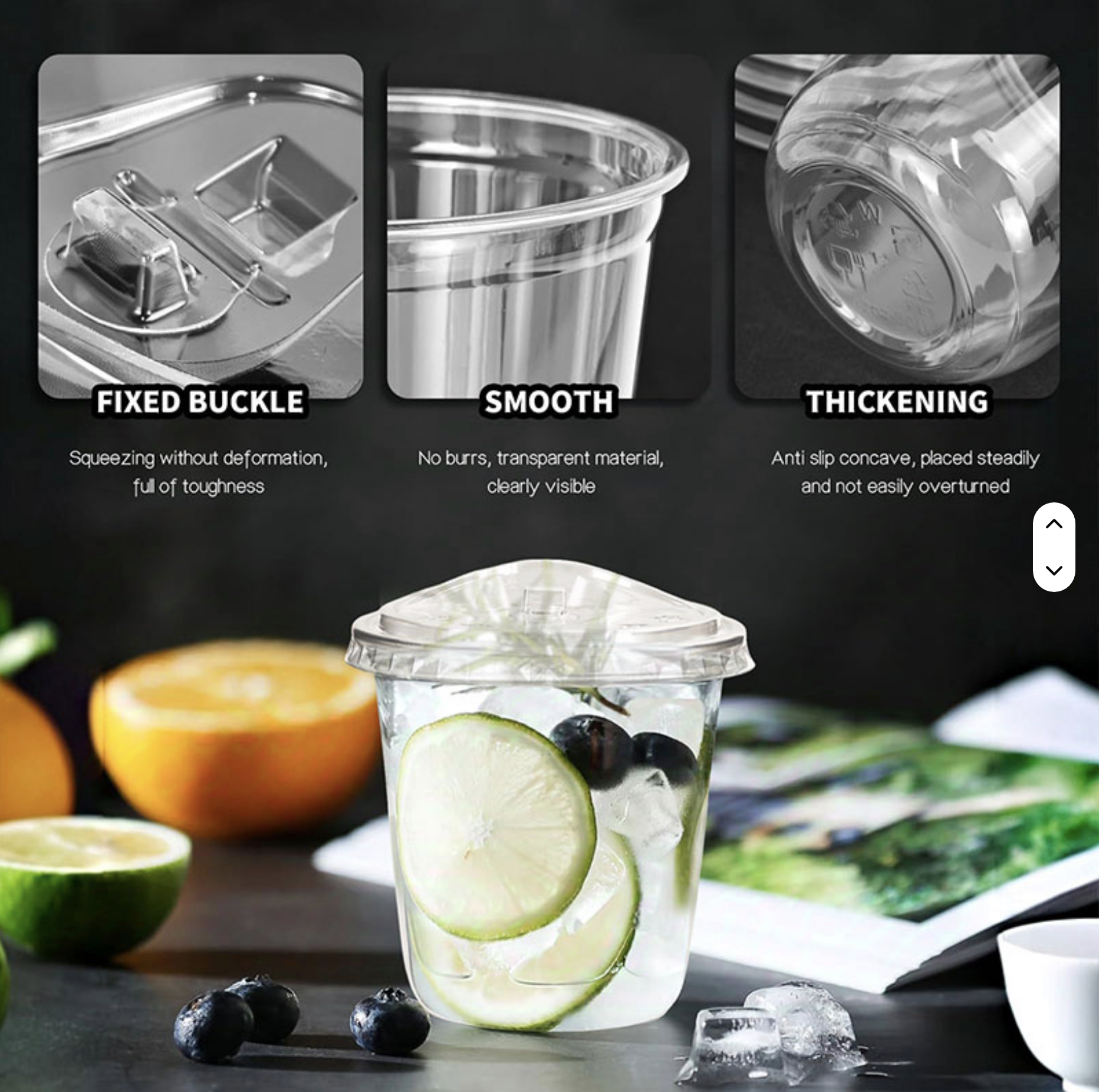 Vaso Transparente SipWise -  PET Reciclable