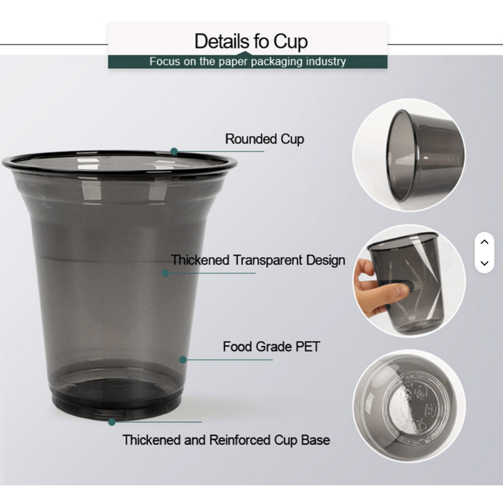 Vasos Negros SipWise - PET Reciclable